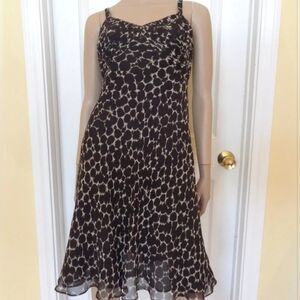 Ann Taylor Silk Animal Print Sleeveless Dress Size 4 Mindi Chic